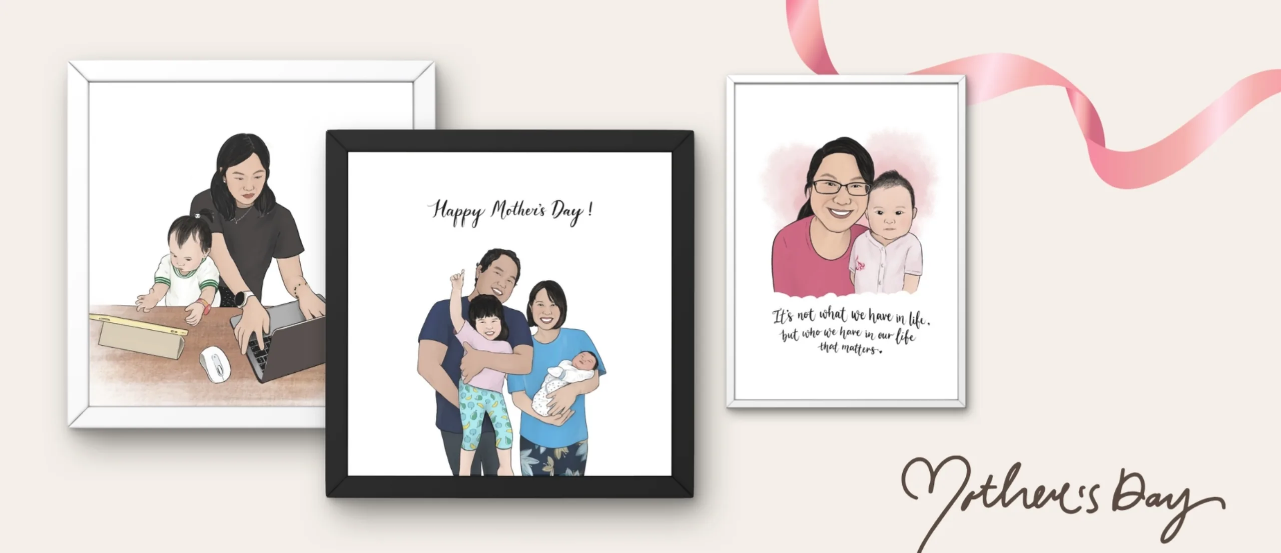 Mother's Day portrait collaboration artwork