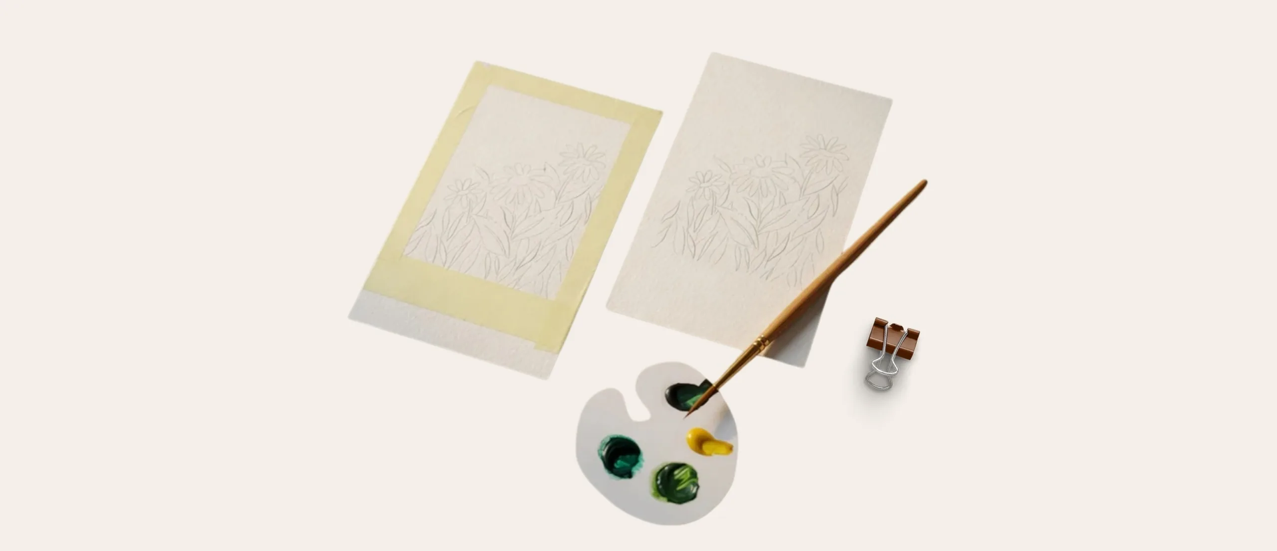 Mini watercolour painting kit