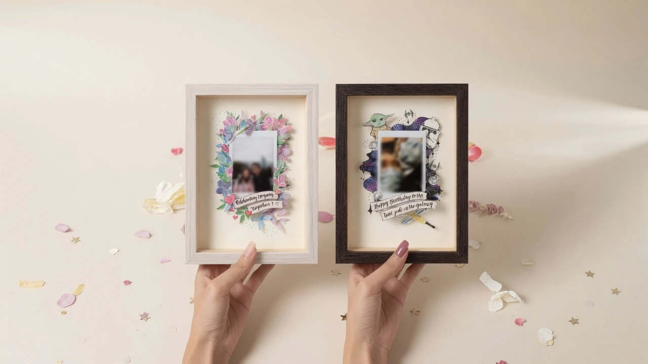 Personalised instax photo frame with handcrafted papercut art.jpg