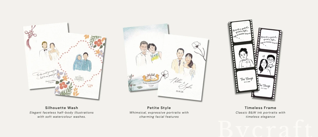 Bycraft live portrait illustration styles
