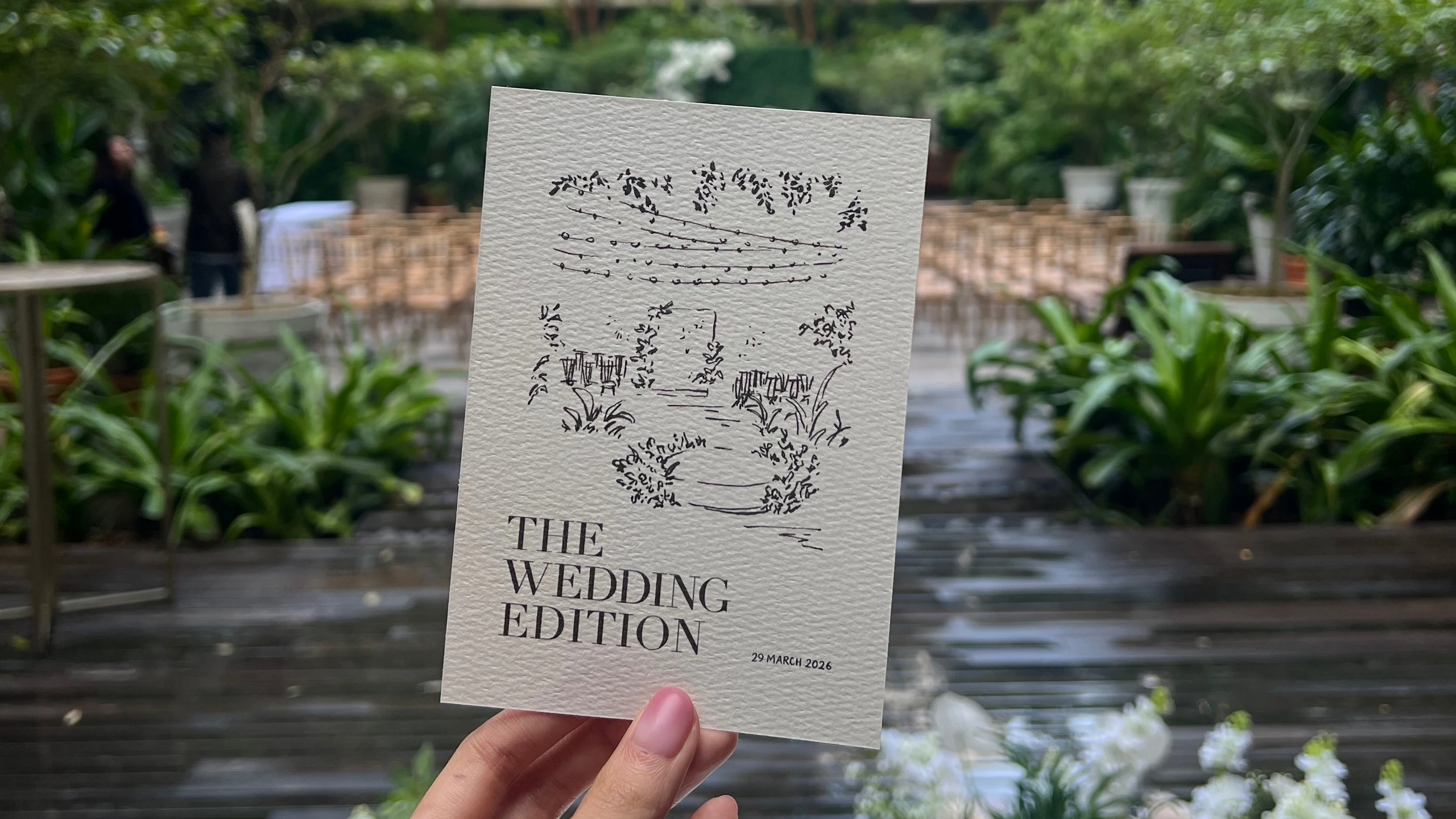 Singapore edition hotel wedding showcase sketch