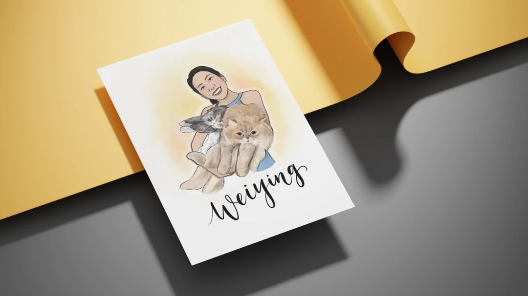 Digital portrait with cats.jpg