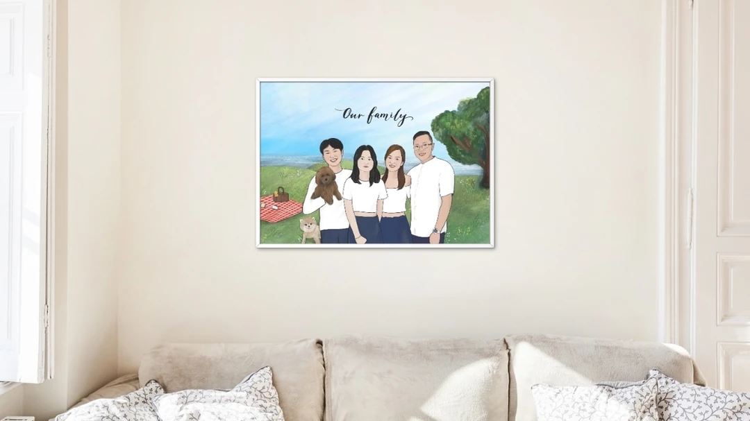 family portrait framed in the living room.jpg