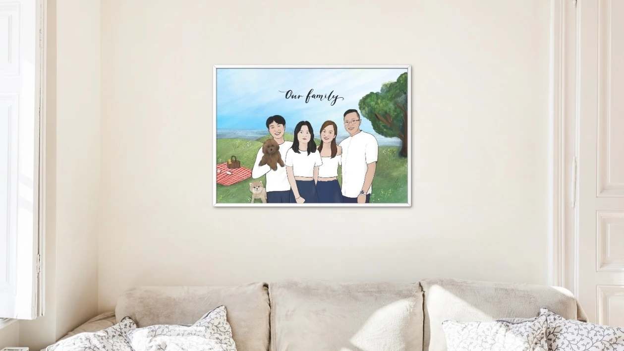 family portrait framed in the living room.jpg