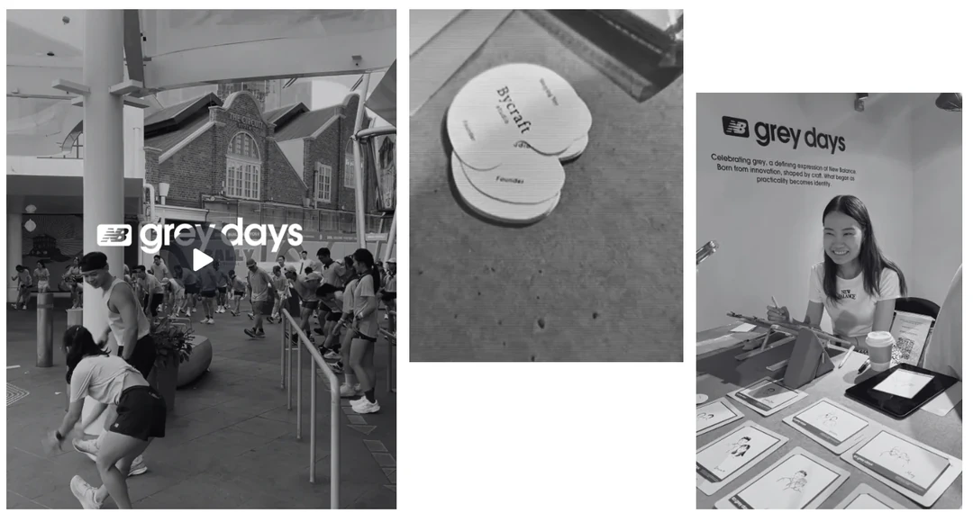 New balance grey days brand activation live art experience