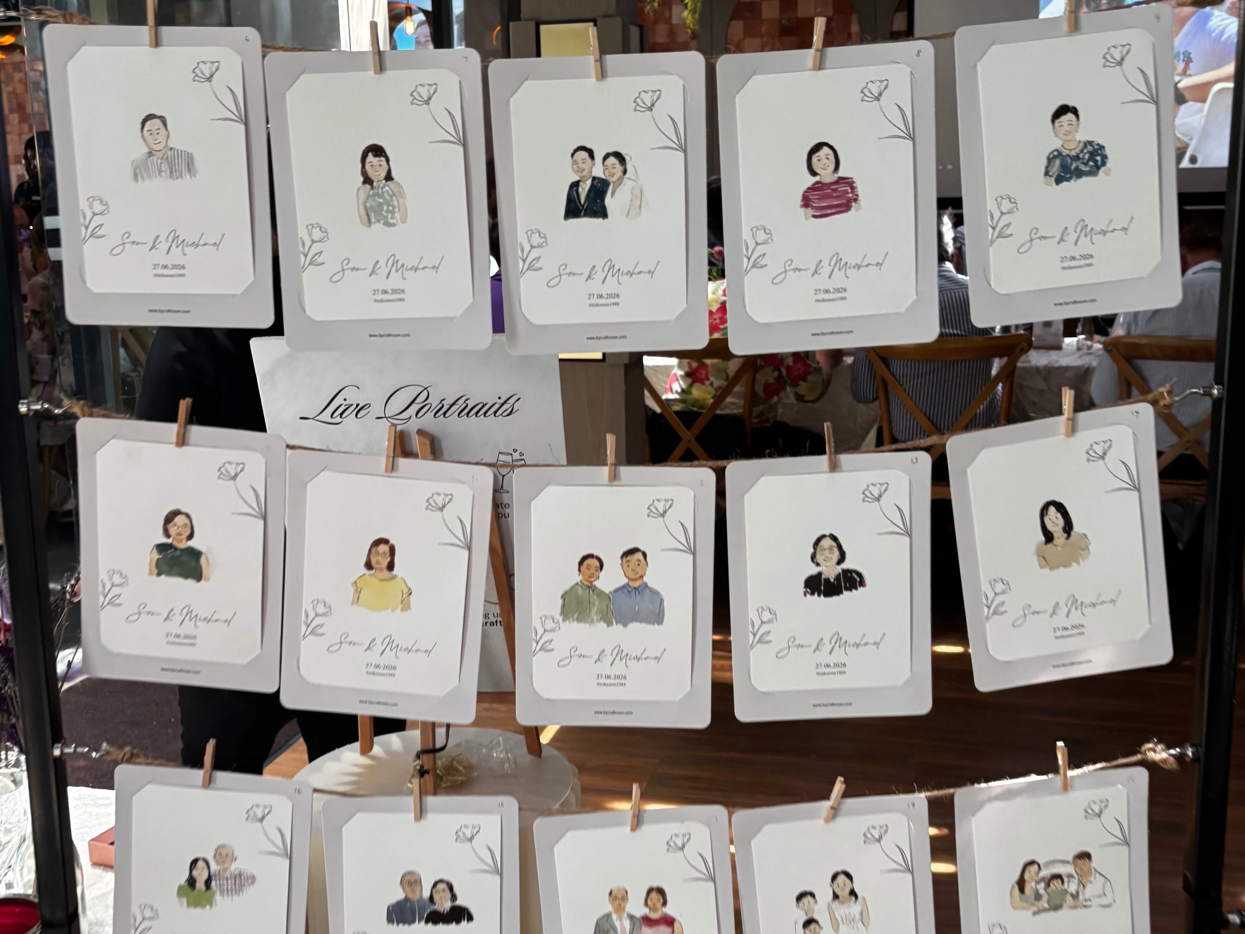 Live Portraits Gallery Wall